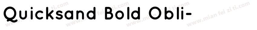 Quicksand Bold Obli字体转换